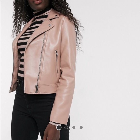 ✨NWT✨ Pink Faux Leather Jacket - Picture 2 of 5